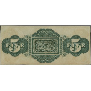 $5, 2.03.1872, South Carolina; series A, numbering...