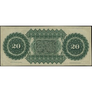 20 dolarów, 2.03.1872, South Carolina; seria B, numerac...