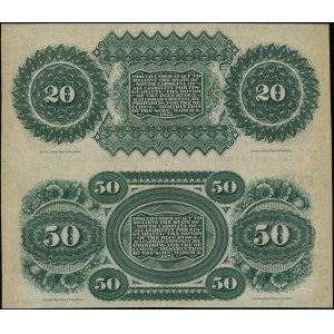 Zestaw: 20 i 50 dolarów, 2.03.1872, South Carolina; ser...