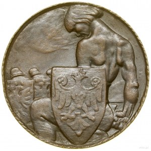 Medaille zum Gedenken an die Befreiung von Krakau, 1918, entworfen von...