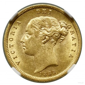 1/2 funta (1/2 sovereign), 1883 S, Sydney; Fr. 13, KM 5...