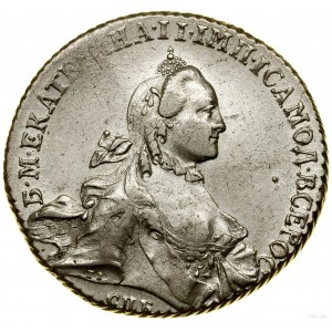 Rubel, 1765(?) СПБ ЯI, St. Petersburg; auf dem Ärmel abgeschnittenes L...