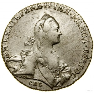 Ruble, 1771 СПБ ЯЧ, St. Petersburg; on the sleeve cut-off lite....