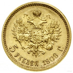 5 rubli, 1909 (ЭБ), Petersburg; Bitkin 34 (R), Сидоров ...