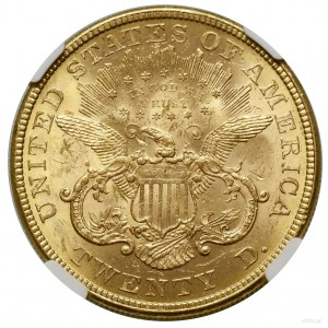 20 dolarów, 1876, Filadelfia; typ Liberty Head, z motto...