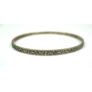 Silver bracelet, weight 8g, diameter about 67mm, nice design [14].