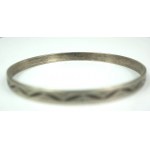 Silver bracelet, goldsmith's mark J, weight 15.2g, diameter about 67mm [24].