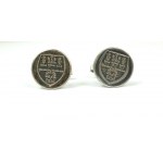 [RYT] Manschettenknöpfe mit dem Wappen von Poznan, Silber, Muster 800, signiert RYT, Gewicht 13,5, Durchmesser ca. 20mm [49].