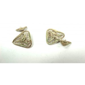 Cufflinks, silver, weight 3.8g, size approx. 15x15mm [51].