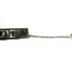 Tie pin with chain, sterling silver, sample 925, weight 7.8g [69].