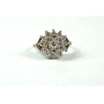 Ring with zircons, silver, sample 925, weight 5.2g [90].