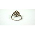 Ring with zircons, silver, sample 925, weight 5.2g [90].