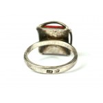 Ring with stone, BEAUTIFUL, sterling silver, sample 925, signed MW [92]