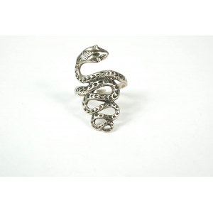 Snake-shaped ring, silver, sample 925, signed A, weight 5.5g [94].