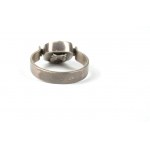 Beidseitiger Ring DOG / SOWA, Silber, Muster 800, signiert KW, Gewicht 4,8g, [97].