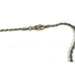 Halskette [Italien] mit polnischem Anhänger, Sterlingsilber 925 [Halskette] und 875 [Anhänger], Gewicht 11,4 g [120].