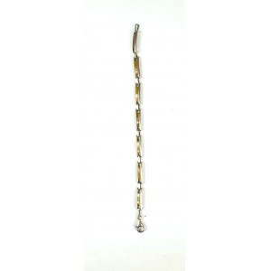 ESPRIT Kette/Armband mit gelbem Tigerstein, Silber, Muster 925, Gewicht 13,2g [123].