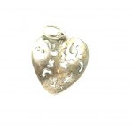 Heart-shaped pendant, silver, weight 2.8g, size approx. 20 x 20mm [141].