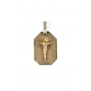 Pendant with crucified Christ, silver, 925 sample, signed JM, weight 3.3g, size approx. 18x26mm [150].