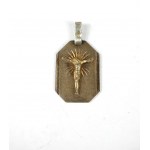 Pendant with crucified Christ, silver, 925 sample, signed JM, weight 3.3g, size approx. 18x26mm [150].