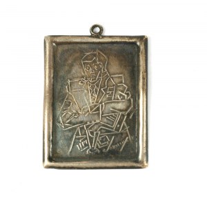 Art pendant, silver, weight 3.2g, signed G.Apolina '85, size approx. 26x35mm [152].