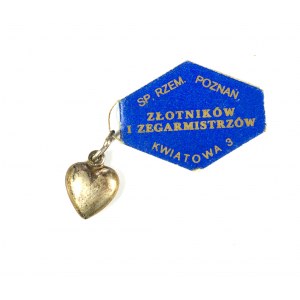 Pendant HEART Sp. Rzem. Poznan, silver, sample 800, weight 1.5g [158].