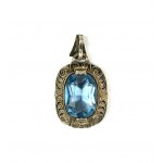Pendant with a large blue eye, silver, sample 800, weight 6.4g, size approx. 20x30mm [176].