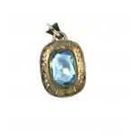 Pendant with a large blue eye, silver, sample 800, weight 6.4g, size approx. 20x30mm [176].