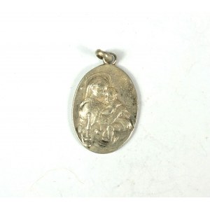 Pendant of MOTHER OF GOD WITH CHILDREN, silver, sample 800, weight 4.3g, size approx. 17x25mm [202].