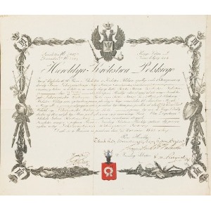 Heroldya Królestwa Polskiego - patent z 1852 r.