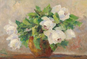 Maria STUDNICKA GIŻBERT (1868-1955), Białe róże