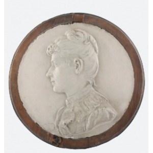 Alojzy BUNSCH (1859-1916), Portret Emilii Sas Tustanowskiej - medalion portretowy