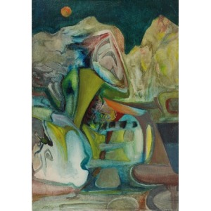 Jerzy SKARŻYŃSKI (1924-2004), Ideał - Kompozycja surrealistyczna, 1971