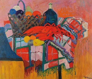 Jan SZANCENBACH (1928 -1998), Martwa natura z homarem i chustą