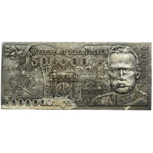 Plaque, Banknote 5,000,000 zloty 1995