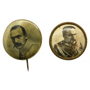 Badge with Józef Piłsudski (2 pcs.)