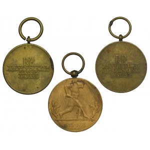 Second Polish Republic, PRL, Set of decorations (3 pcs.)