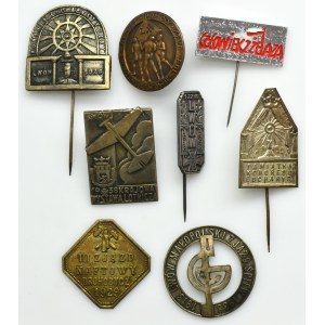 Second Polish Republic, PRL, Set of badges related to Lviv (8 pcs.)