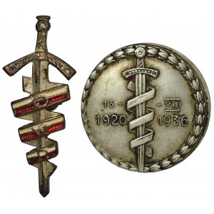 Second Polish Republic, Set of badges of the Greater Poland Camp (2 pcs.)