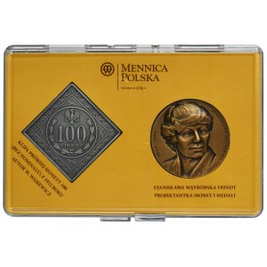 Set, Medal and Clip issued on the occasion of the 90th Anniversary of Regaining Independence (2 pcs.)