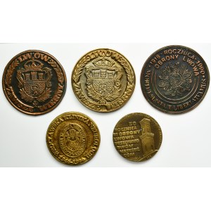 Set, Medals Defense of Lviv and Lviv Neurology (5 pcs.)