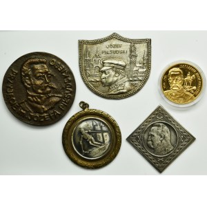 Set, Medals and coins (5 pcs.)