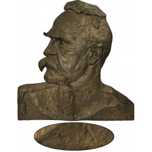 Bas relief with bust of Józef Piłsudski - Feliks Robakowski