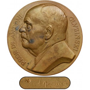 Medal Professor Doctor Antoni Gluziński 1927 - Aumiller - RARE
