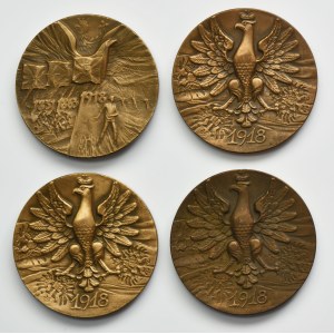 Set, Medals Józef Piłsudski PTAiN - Bohdan Chmielewski (4 pcs.)