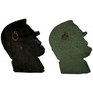 Set, Bas-relief with a bust of Józef Piłsudski (2 pcs.)