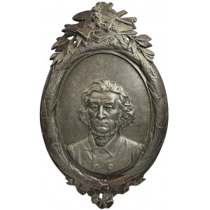 Plaque issued on the occasion of the 100th anniversary of the birth of Adam Mickiewicz