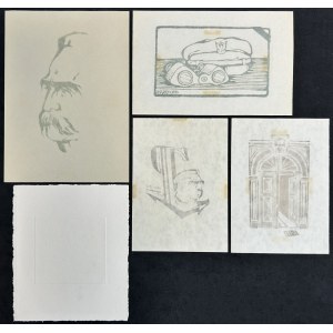 Set, Drawings of Józef Piłsudski 1985 (5 pcs.)