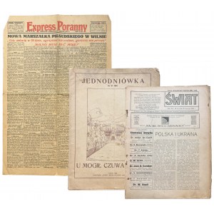 Sada, časopisy, Express Poranny, One-Day a The World (3 ks)