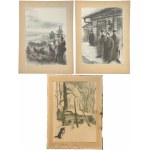 Set, Zdzisław Czermański drawings depicting Józef Piłsudski (3 pieces)